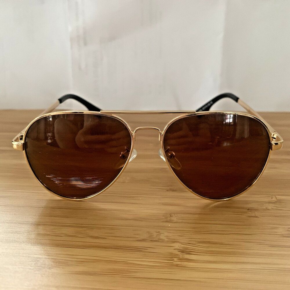 PRO ACME PA 3025L POLORIZED SUNGLASSES 55-15-135 Gold Metal Frame